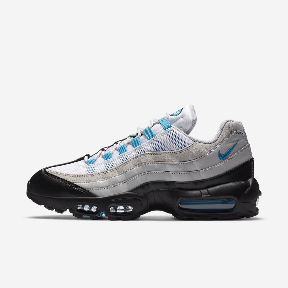 Sneakers Nike Air Max 95 Grise 7980-162 Grey Fog/White/Black/Laser Blue Homme | AKE-26054915